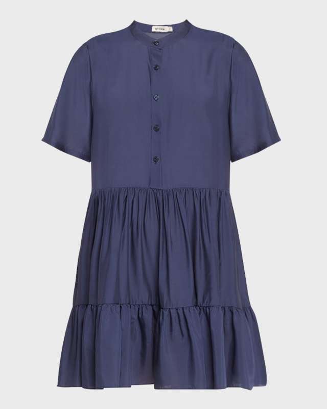 Livia Short-Sleeve Tiered Mini Dress